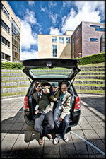 Fire hollændere i en SPOT Car. Foto: Jesper Hedemann